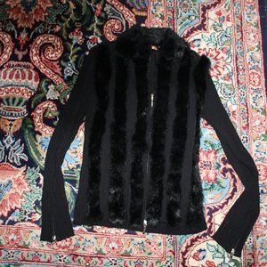 Belldini - Faux Fur Cardigan - Size Medium